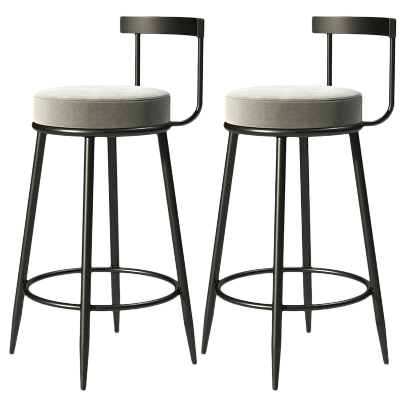 Contemporary  Low Back Home Stool Matte Finish Upholstered Bar Stools