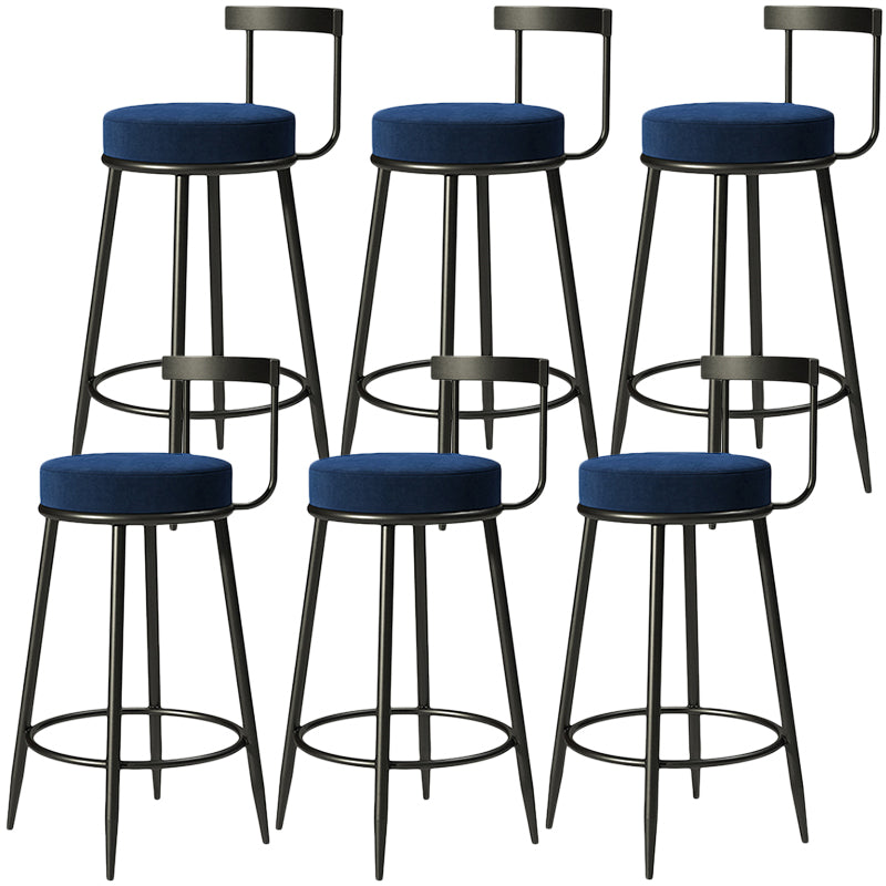 Contemporary  Low Back Home Stool Matte Finish Upholstered Bar Stools