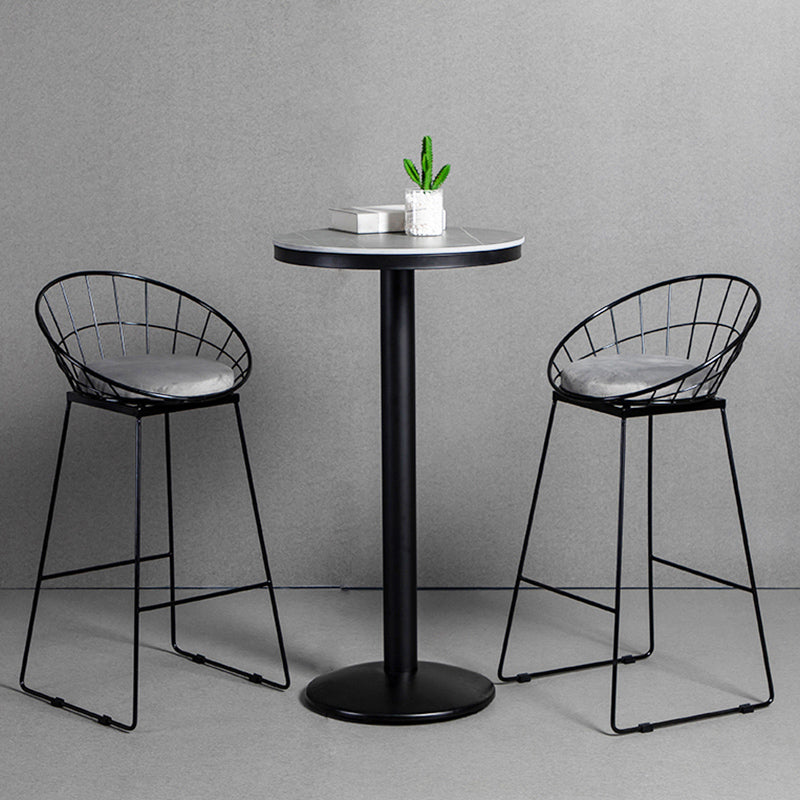 Industrial 1/2/3 Pieces Round Bar Table Set Sintered Stone Bar Table Set for Home Use