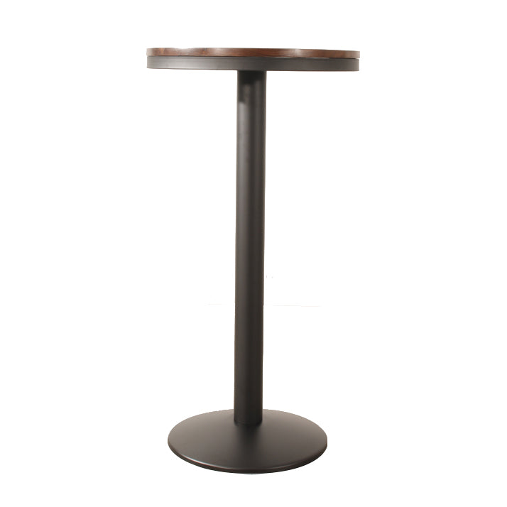 1/3 Pieces Industrial Iron Bistro Set Round Bar Table Set with Pine Wood Top