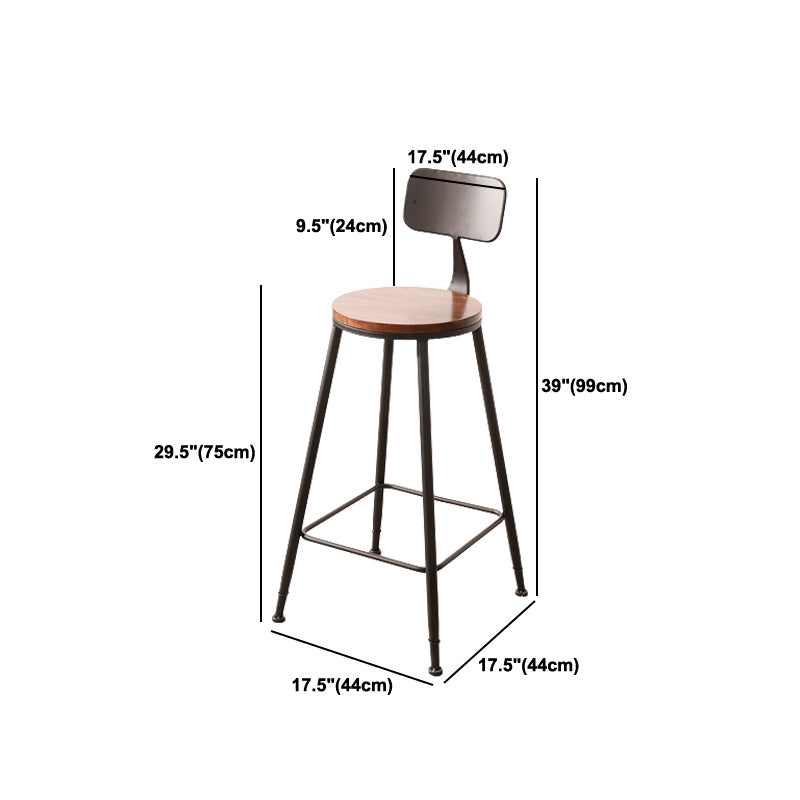 1/3 Pieces Industrial Iron Bistro Set Round Bar Table Set with Pine Wood Top