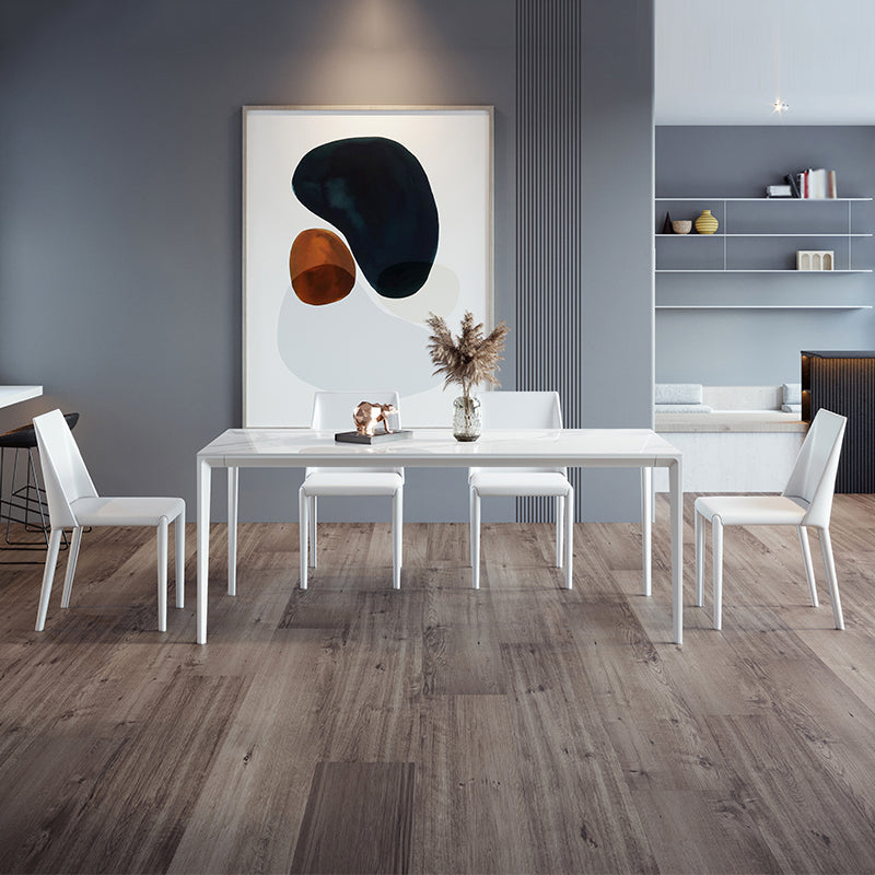 Modern Rectangle Dinette Set 1/4/5/7 Pieces Stone Top Dining Table Set