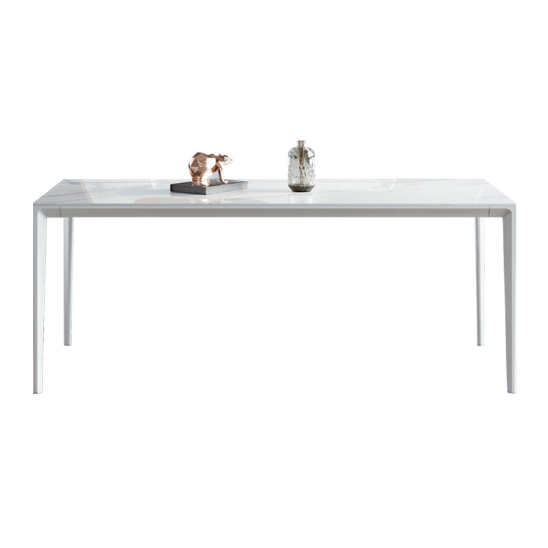 Modern Rectangle Dinette Set 1/4/5/7 Pieces Stone Top Dining Table Set