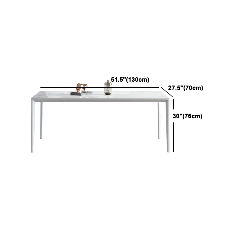 Modern Rectangle Dinette Set 1/4/5/7 Pieces Stone Top Dining Table Set