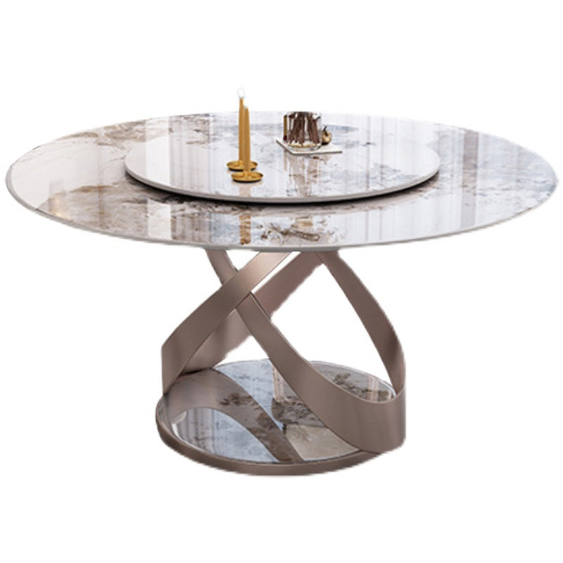 Rose Base Pedestal Casual Dining Table Traditional Luxury Round Dining Table