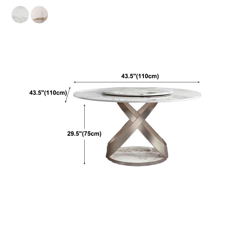 Rose Base Pedestal Casual Dining Table Traditional Luxury Round Dining Table