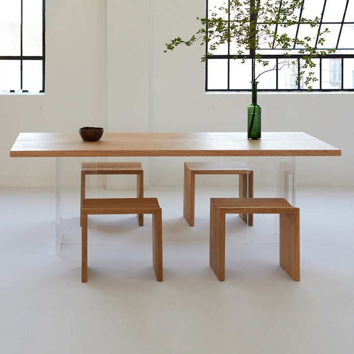 Solid Wood Dining Table Contemporary Style Rectangle Dinette Table for Home Kitchen