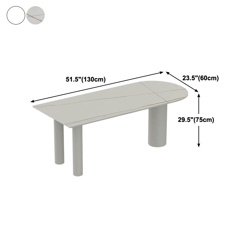 White Dining Table Contemporary Style Dinette Table for Home Kitchen