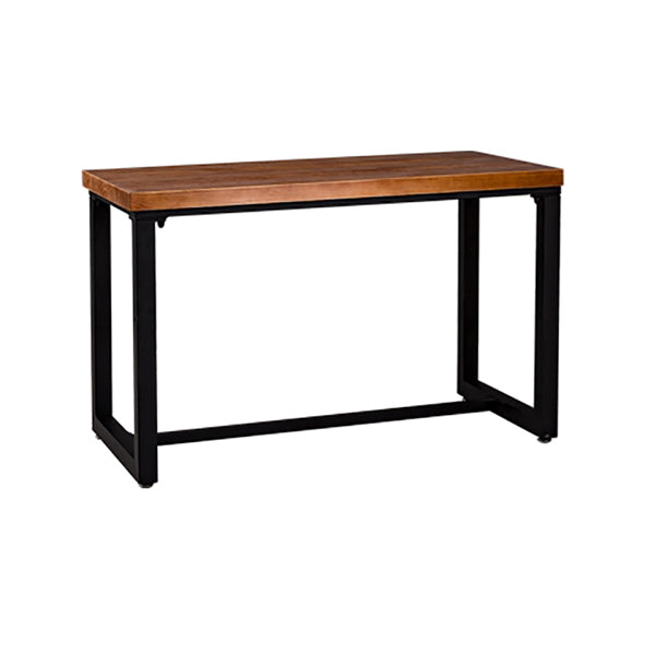 Industrial Pine Wood Table for Restaurant Dining Table with Metal Trestle Base