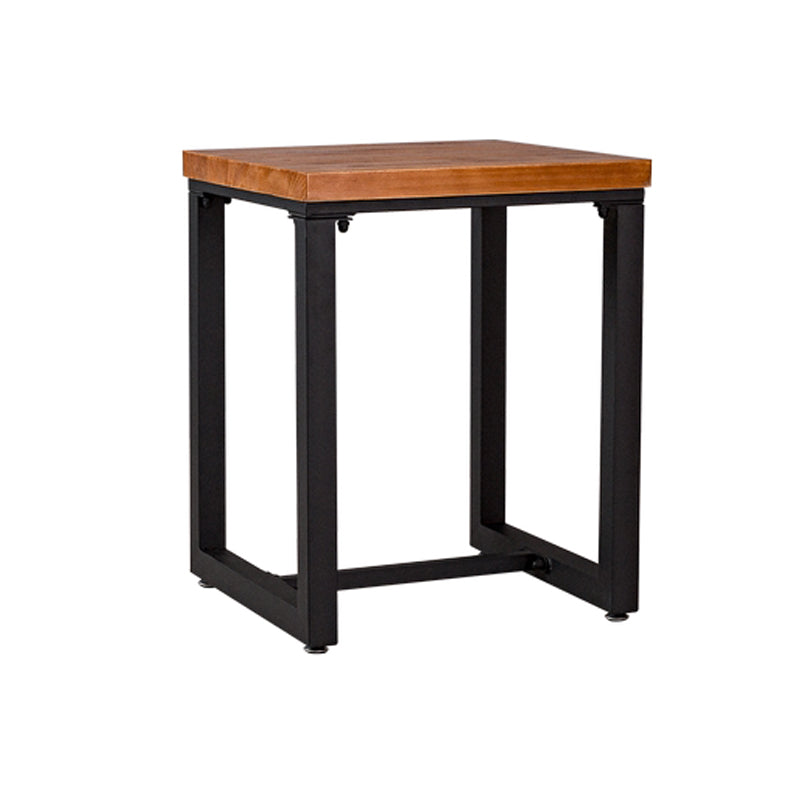 Industrial Pine Wood Table for Restaurant Dining Table with Metal Trestle Base