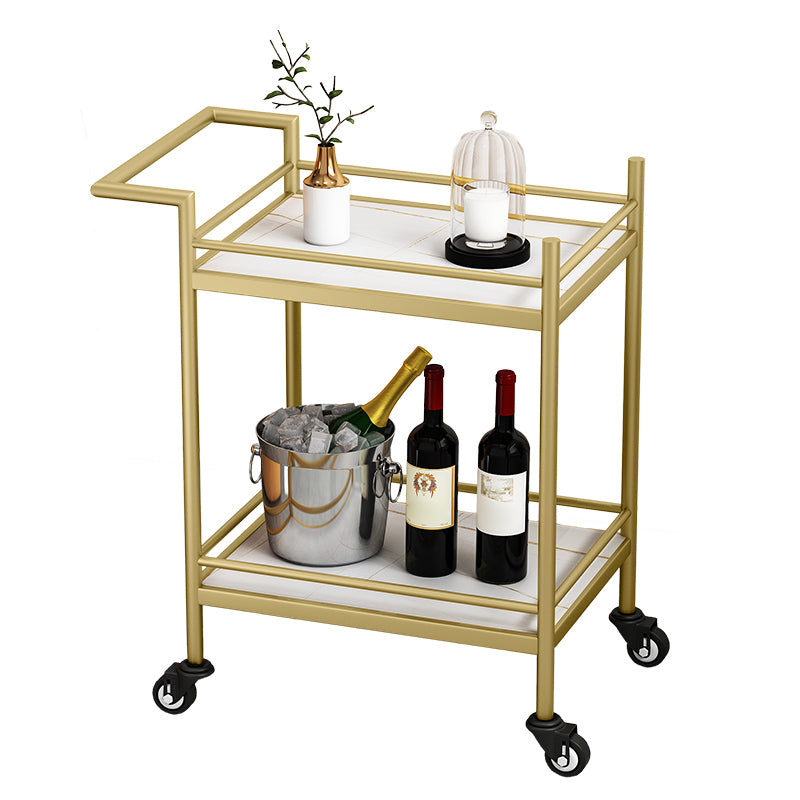 29.53" High Rolling Modern Prep Table Stone Prep Table for Dining Room