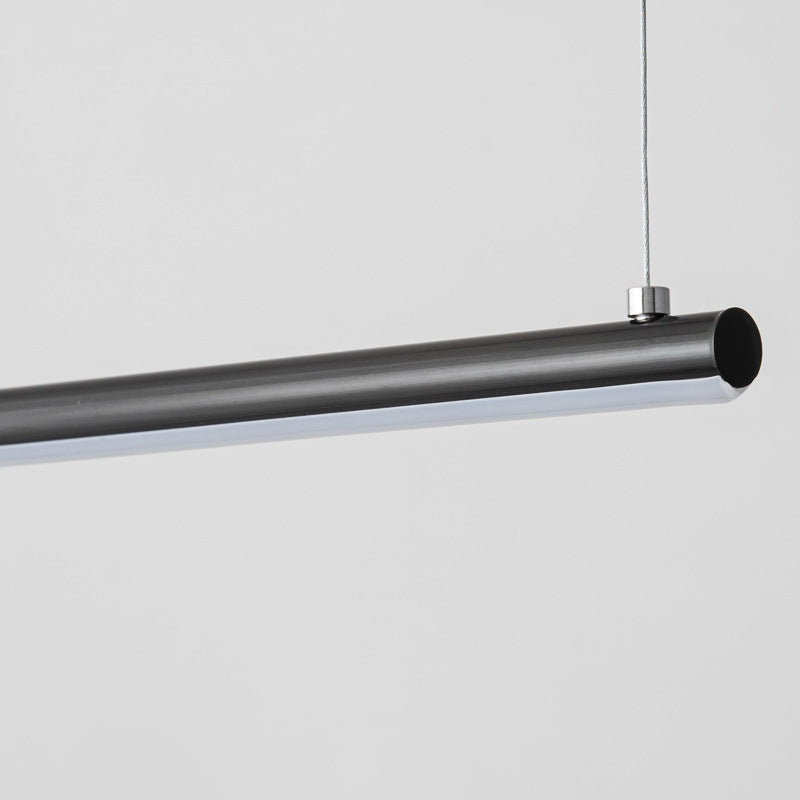 Linear Shape Island Pendant Light Contemporary Style Metal 1 Light Hanging Island Light