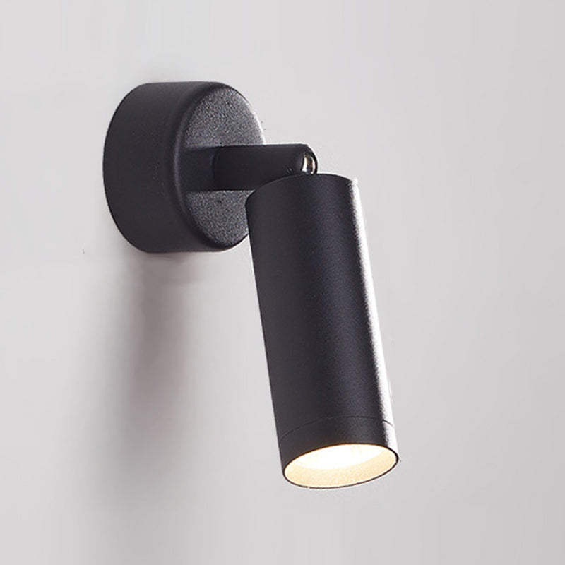Modern Style Cylinder Wall Sconces Metal 1 Light Wall Mounted Reading Lights