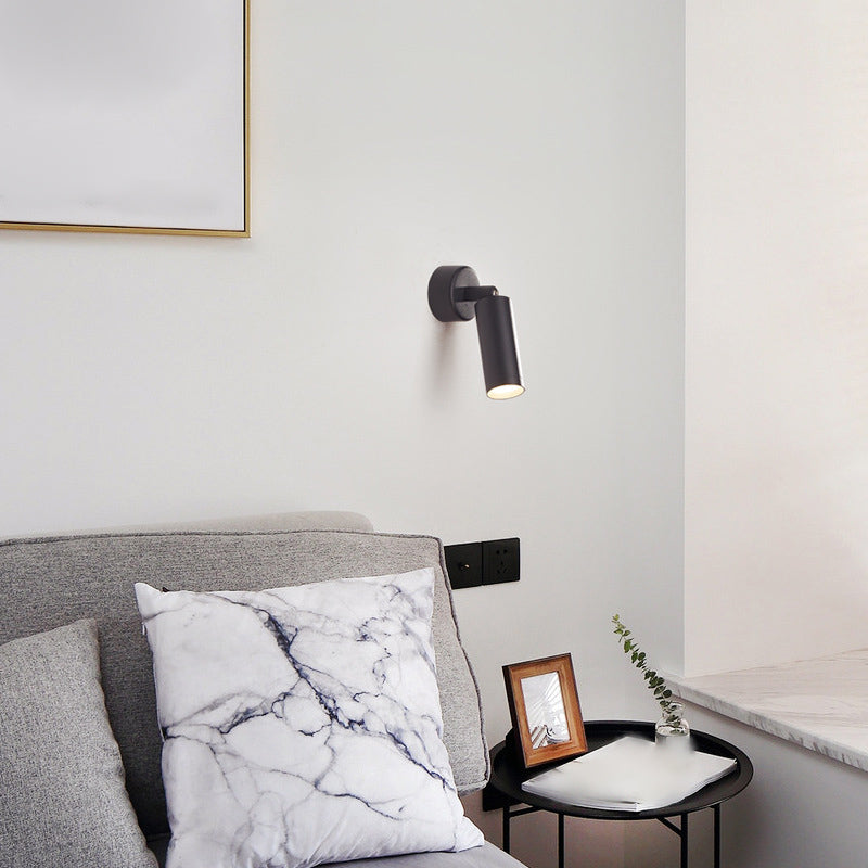 Modern Style Cylinder Wall Sconces Metal 1 Light Wall Mounted Reading Lights