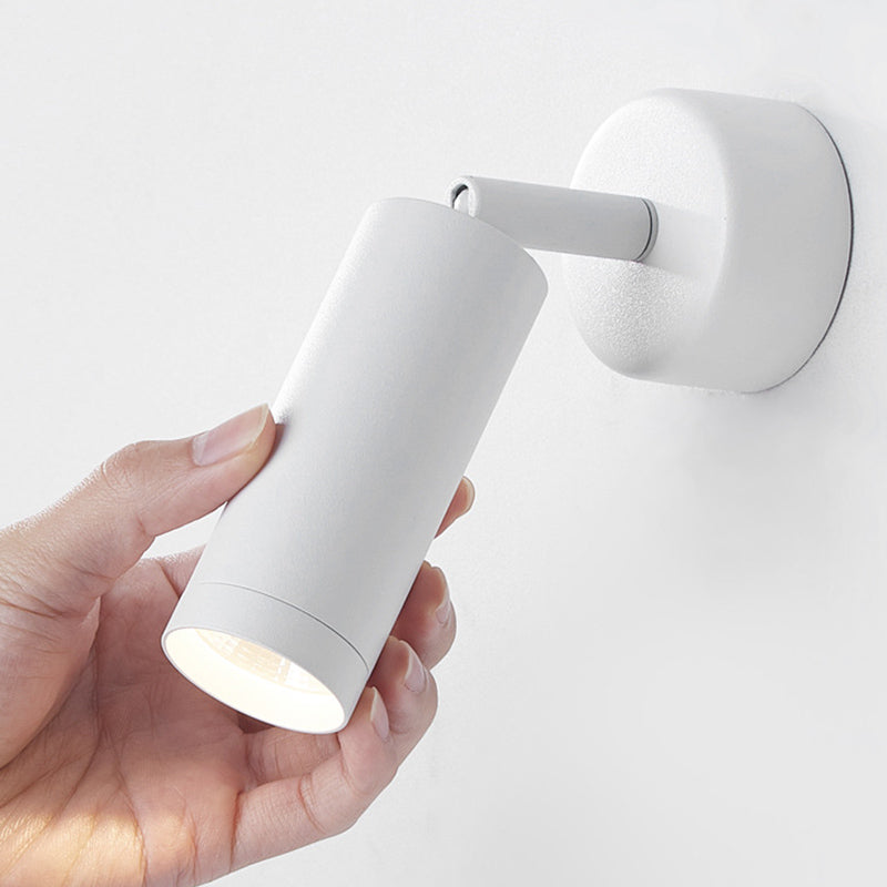 Modern Style Cylinder Wall Sconces Metal 1 Light Wall Mounted Reading Lights
