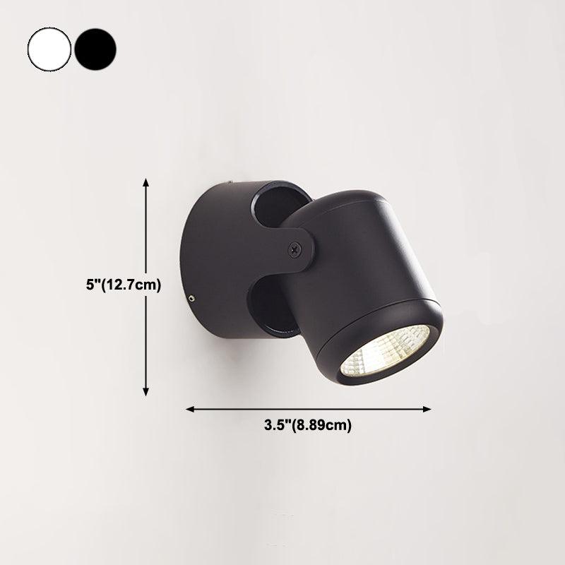 Modern Style Cylinder Wall Sconces Metal 1 Light Wall Mounted Reading Lights