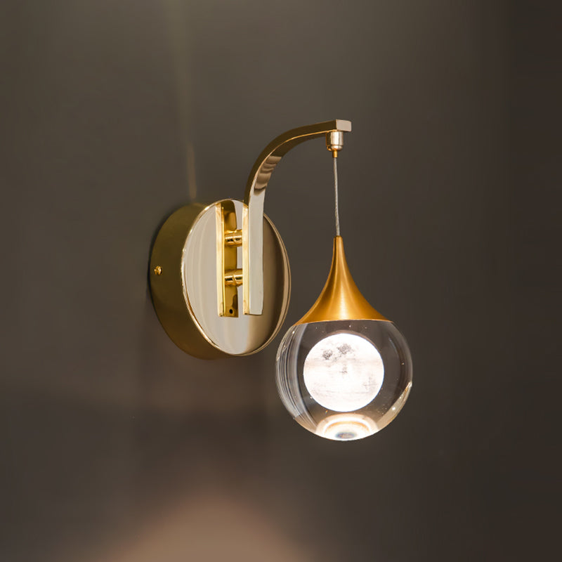 1-Light Geometric Wall Lamps Modern Style Crystal LED Light Fixture