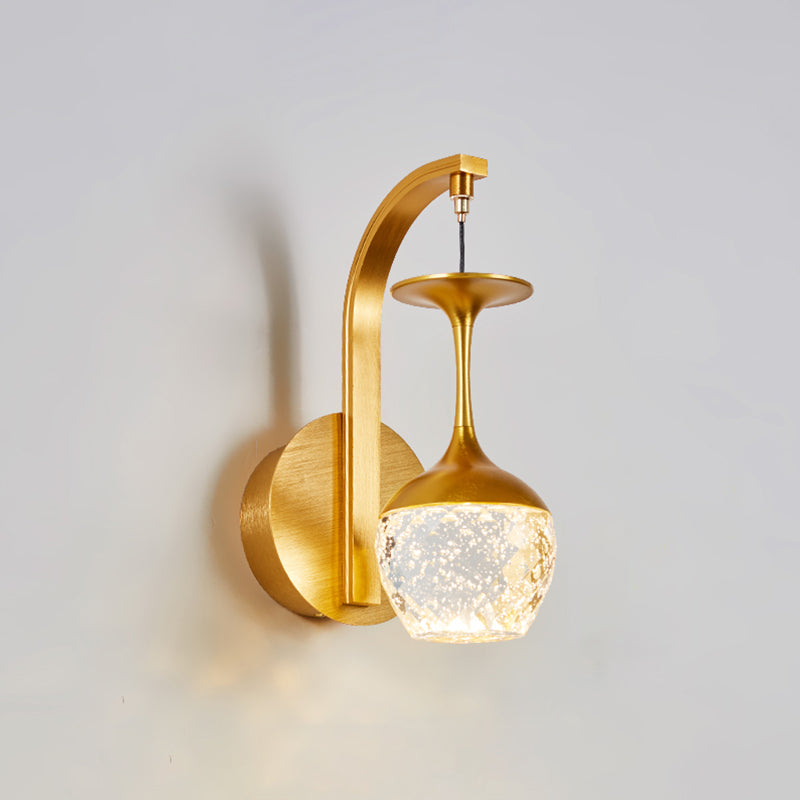 1-Light Geometric Wall Lamps Modern Style Crystal LED Light Fixture