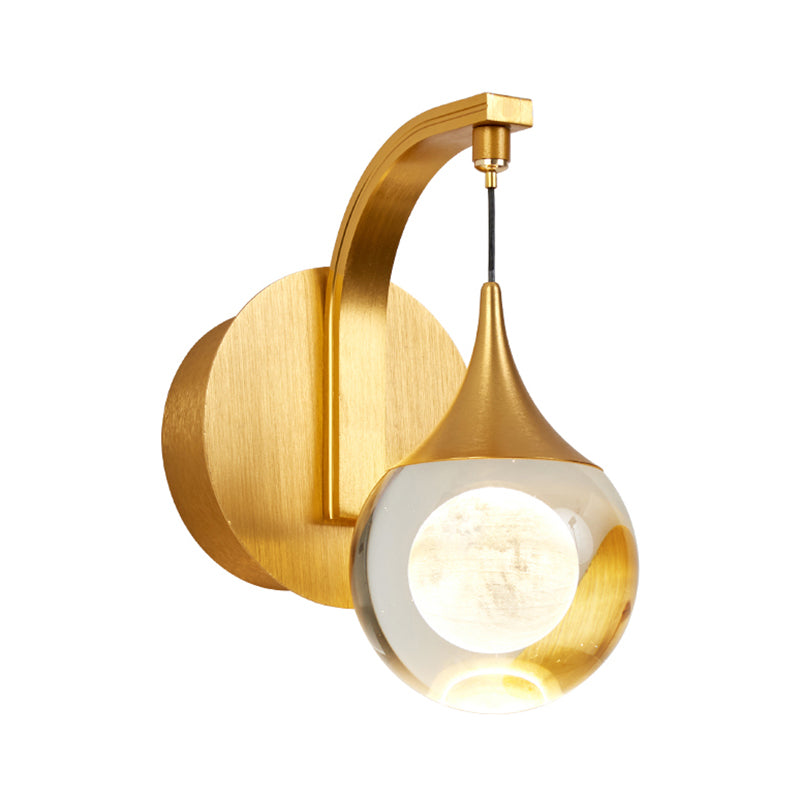 1-Light Geometric Wall Lamps Modern Style Crystal LED Light Fixture