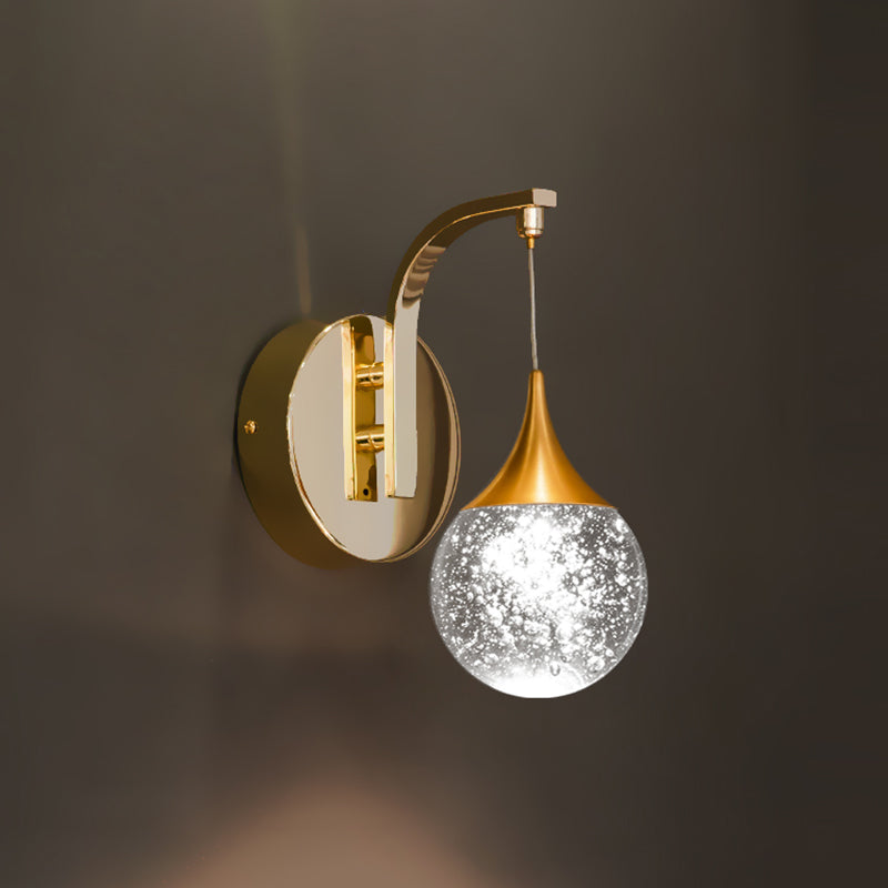 1-Light Geometric Wall Lamps Modern Style Crystal LED Light Fixture