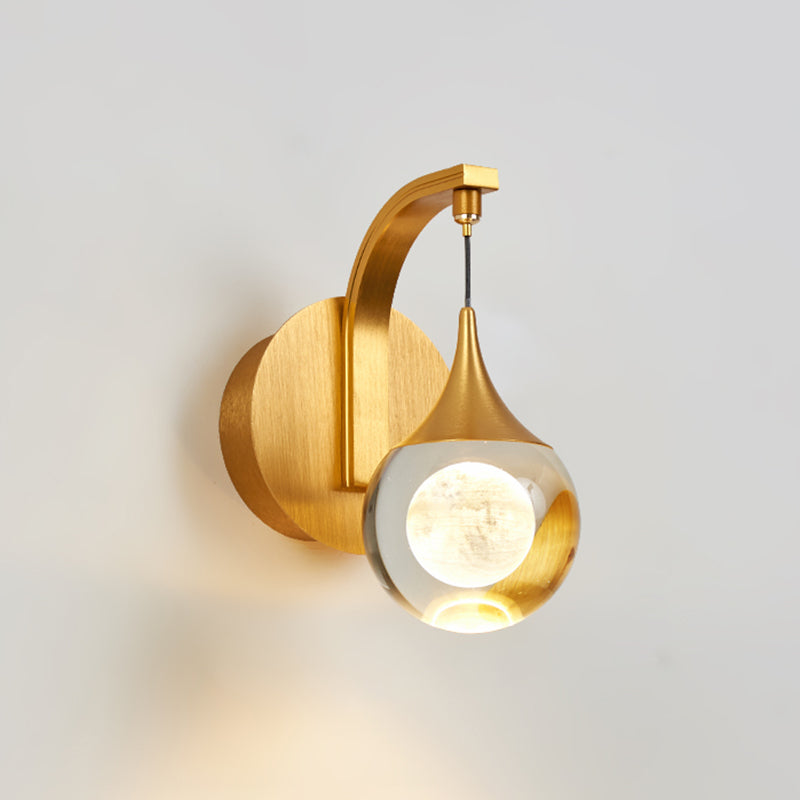 1-Light Geometric Wall Lamps Modern Style Crystal LED Light Fixture