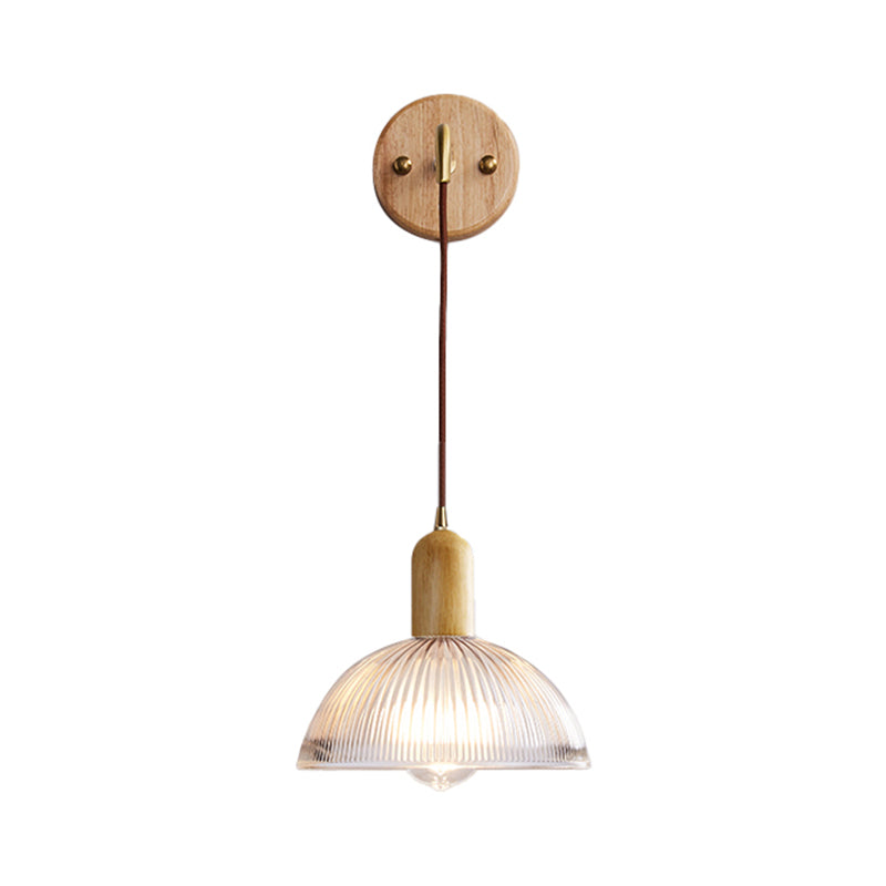 Modern Wooden Wall Mount Light 1-Light Wall Light for Living Room
