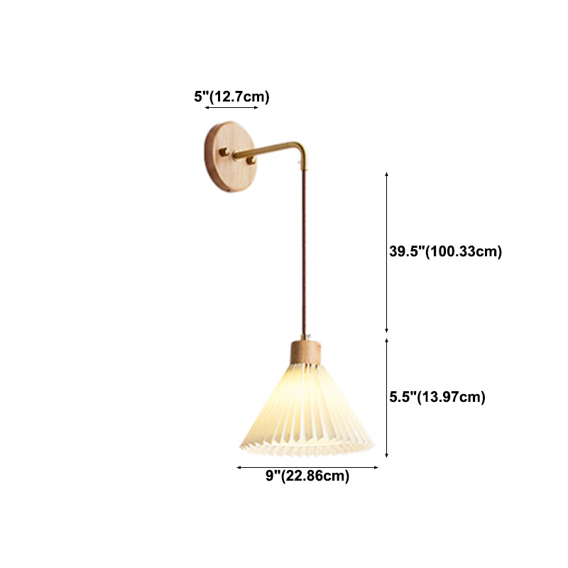 Modern Wooden Wall Mount Light 1-Light Wall Light for Living Room