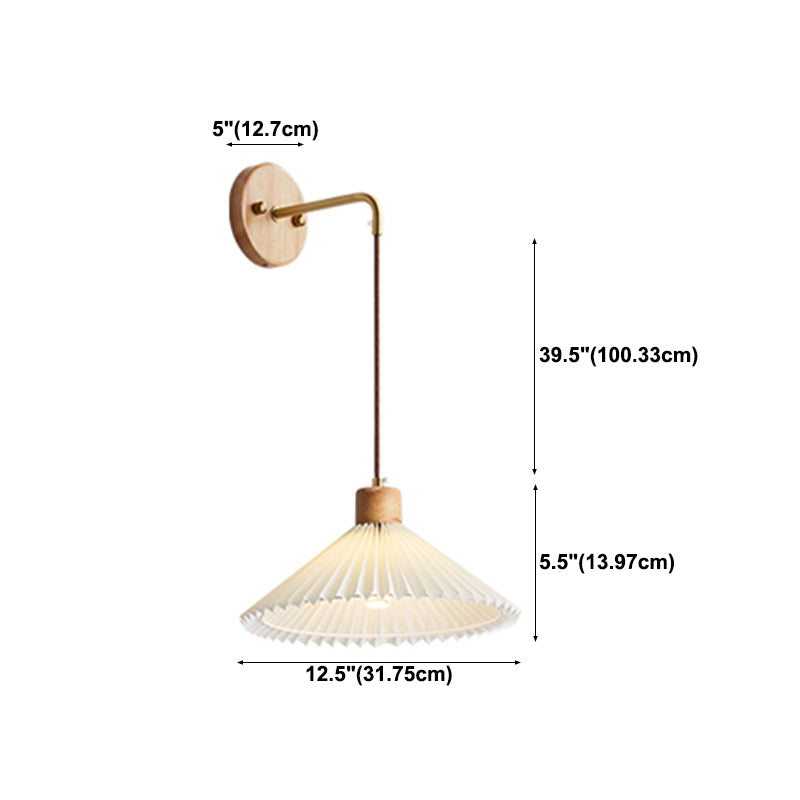 Modern Wooden Wall Mount Light 1-Light Wall Light for Living Room