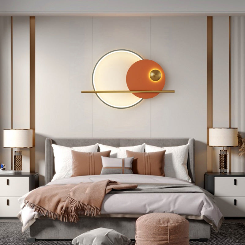 Macaron LED Wall Mount Light 1-Light Wall Light with Silica Gel Shade for Bedroom