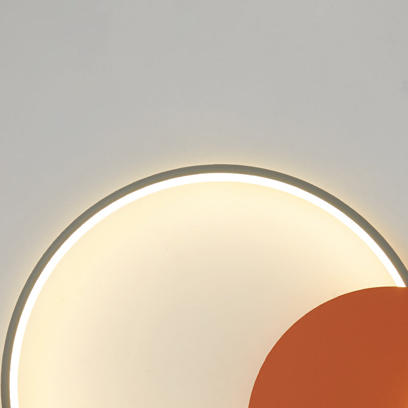 Macaron LED Wall Mount Light 1-Light Wall Light with Silica Gel Shade for Bedroom