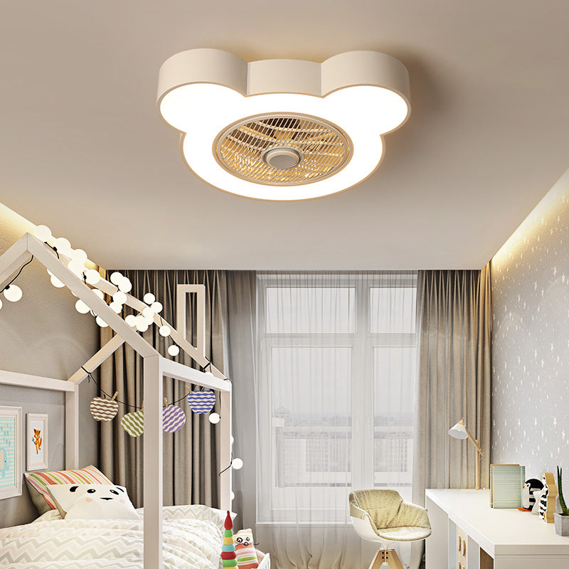 Modern Style Ceiling Fan Light Metal 1 Light Ceiling Fan Lighting for Bedroom