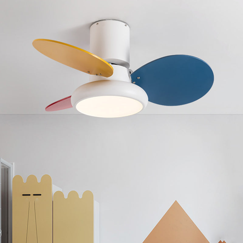 Metal Ceiling Fan Light Modern Style 1 Light Ceiling Fan Light for Bedroom