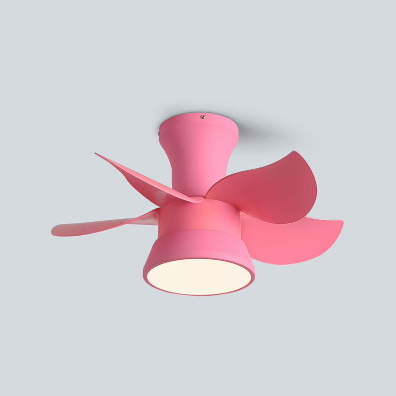 Metal Ceiling Fan Light Modern Style 1 Light Ceiling Fan Light for Children's Room