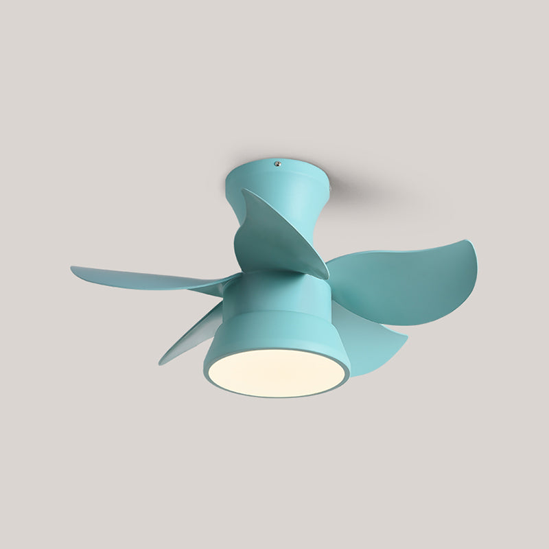 Metal Ceiling Fan Light Modern Style 1 Light Ceiling Fan Light for Children's Room