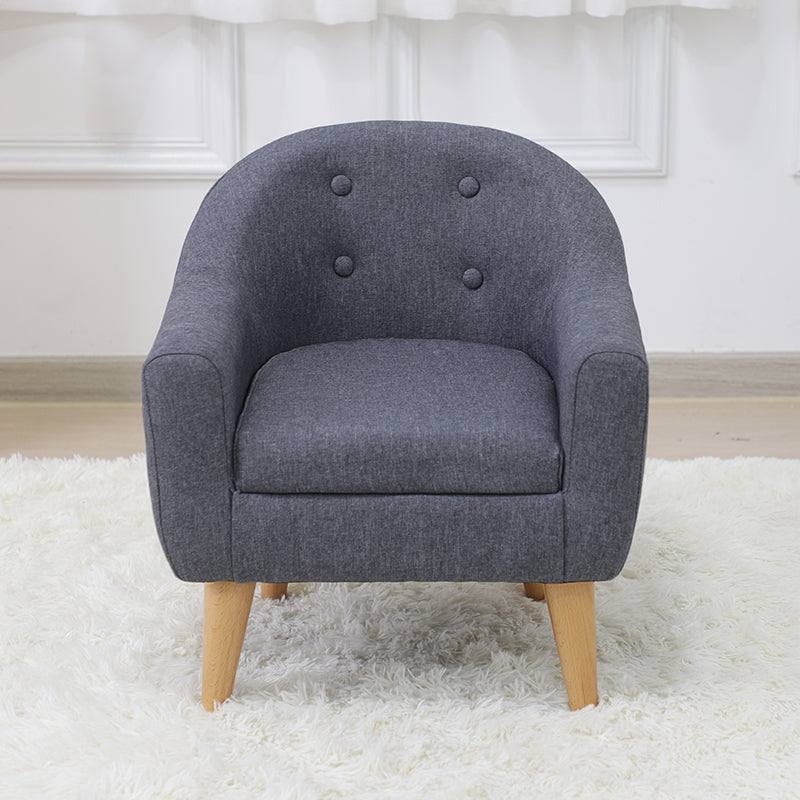 Contemporary Cotton Blend Tufted Split-Back Settee Couch for Children