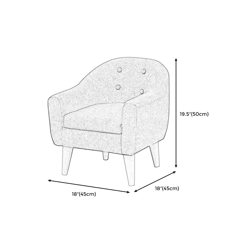 Contemporary Cotton Blend Tufted Split-Back Settee Couch for Children