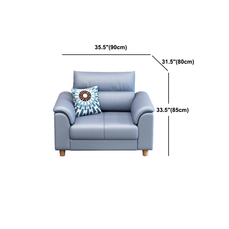 Fabric Cushion Back Sectional Sofa 33.46"High Cushion Back Sofa with Storage
