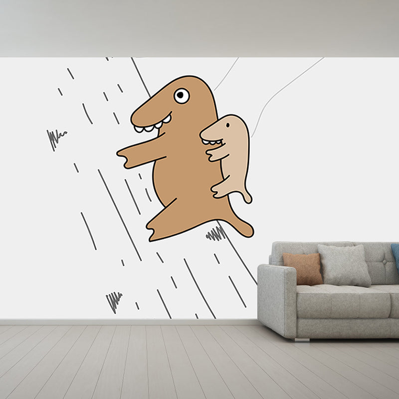 Illustration Environment Friendly Mural Wallpaper Cartoon Animals Indoor Wall Mural