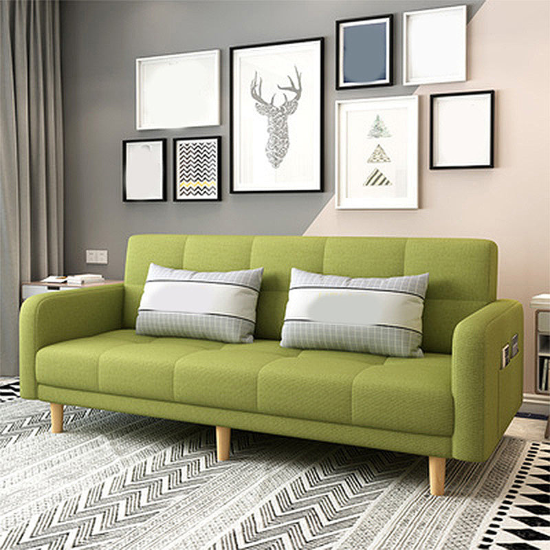 Scandinavian Tight Back Square Arm Sofa/Sectional with Storage and Convertible
