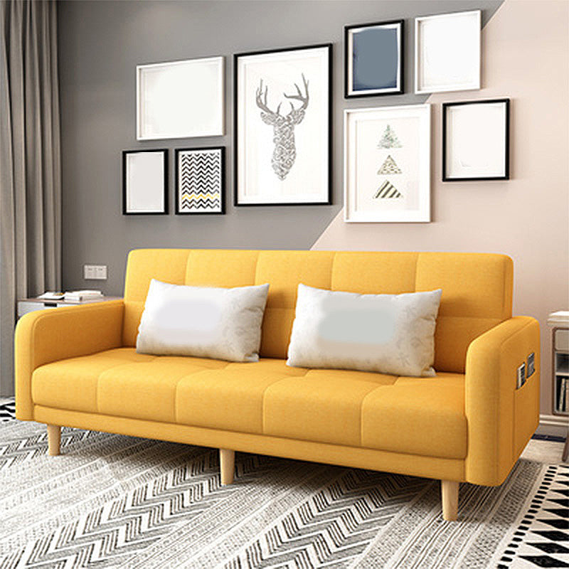Scandinavian Tight Back Square Arm Sofa/Sectional with Storage and Convertible