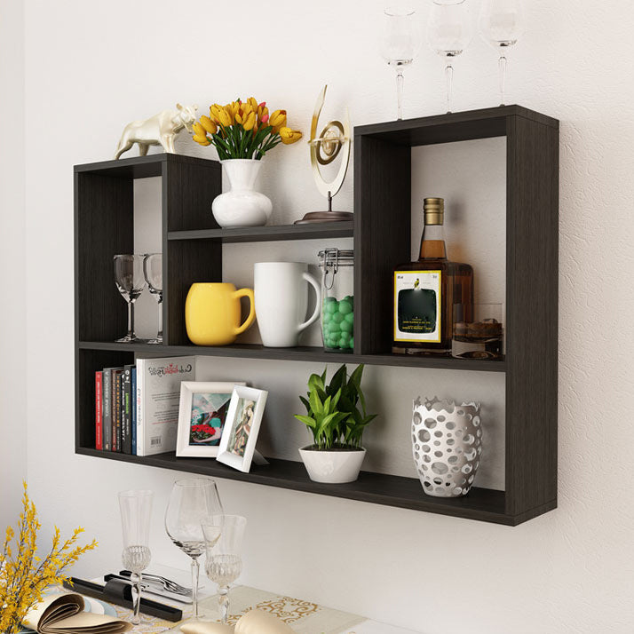 Wall Mounted Bookshelf Scandinavian Style Bookcase for Home and Study Room