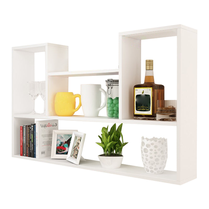Wall Mounted Bookshelf Scandinavian Style Bookcase for Home and Study Room
