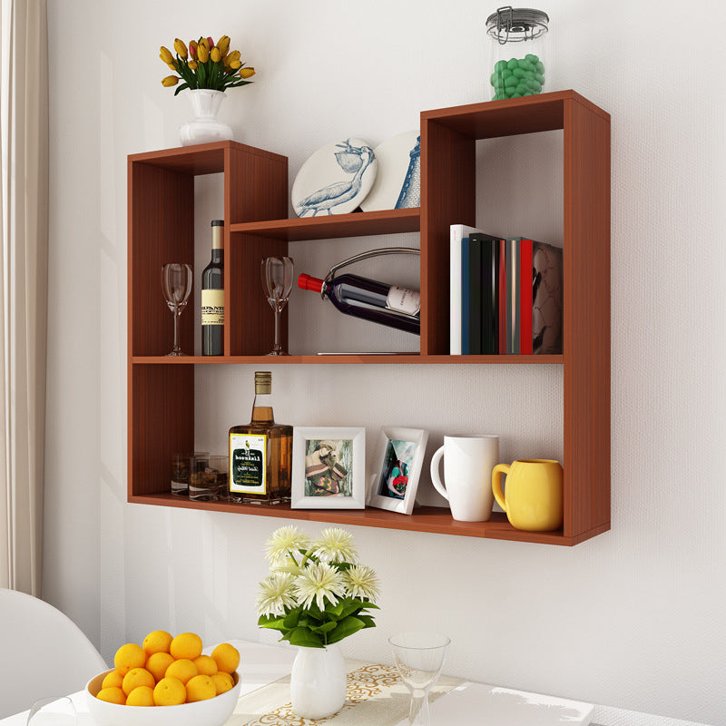 Wall Mounted Bookshelf Scandinavian Style Bookcase for Home and Study Room