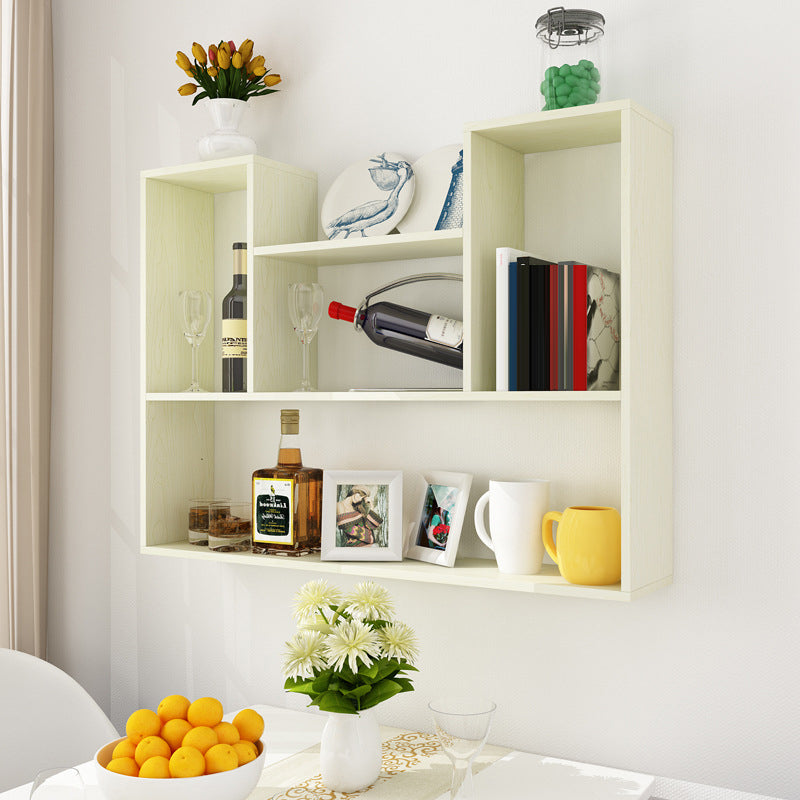 Wall Mounted Bookshelf Scandinavian Style Bookcase for Home and Study Room