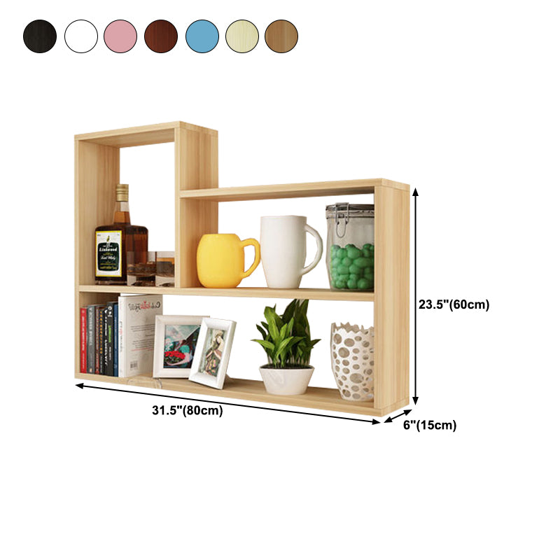Wall Mounted Bookshelf Scandinavian Style Bookcase for Home and Study Room