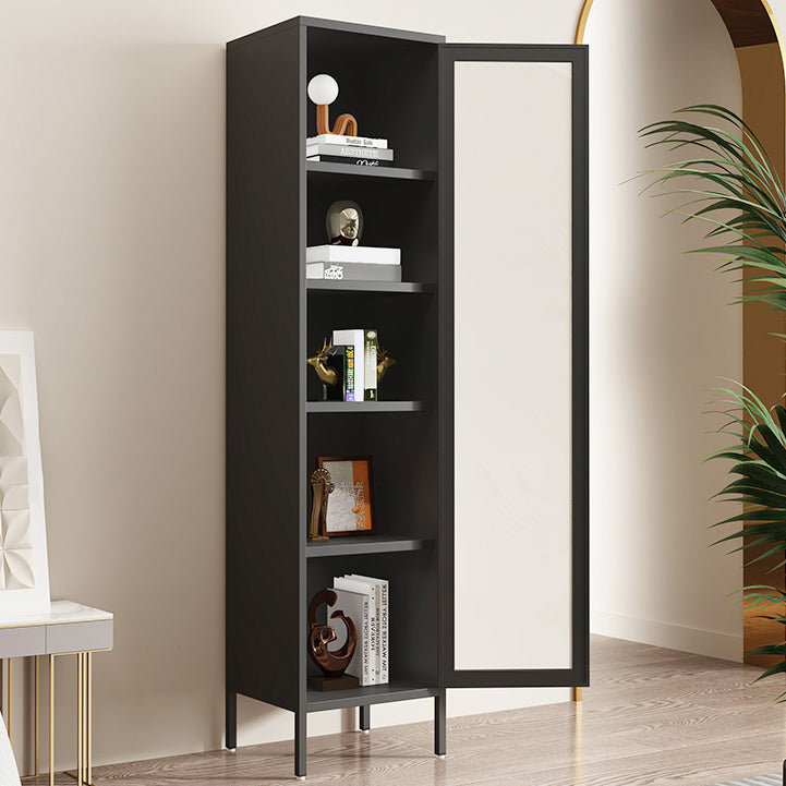 13.78"W Bookshelf Scandinavian Style Bookcase with Door for Home Office