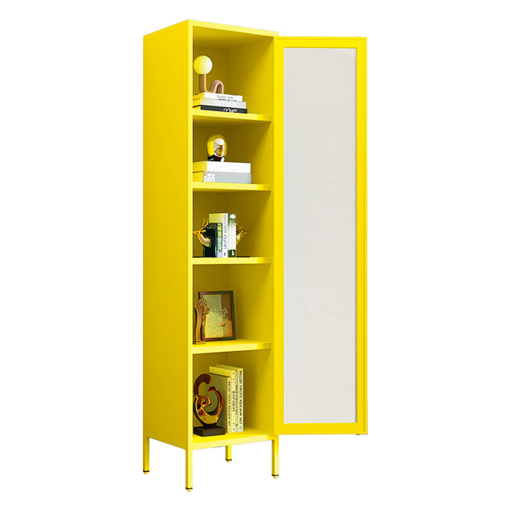 13.78"W Bookshelf Scandinavian Style Bookcase with Door for Home Office
