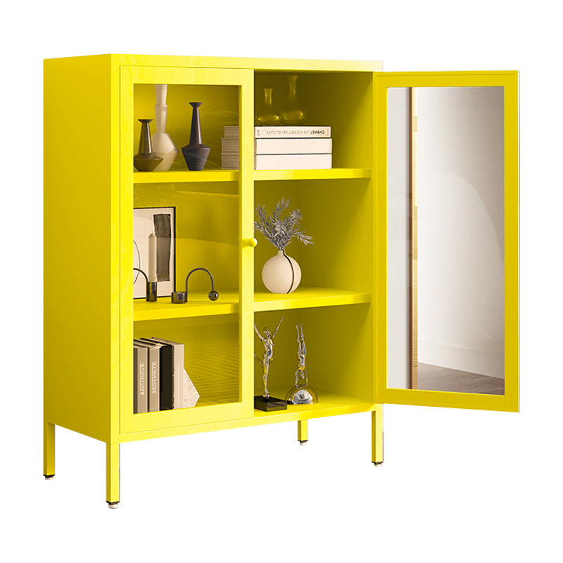 13.78"W Bookshelf Scandinavian Style Bookcase with Door for Home Office