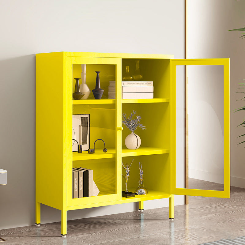 13.78"W Bookshelf Scandinavian Style Bookcase with Door for Home Office