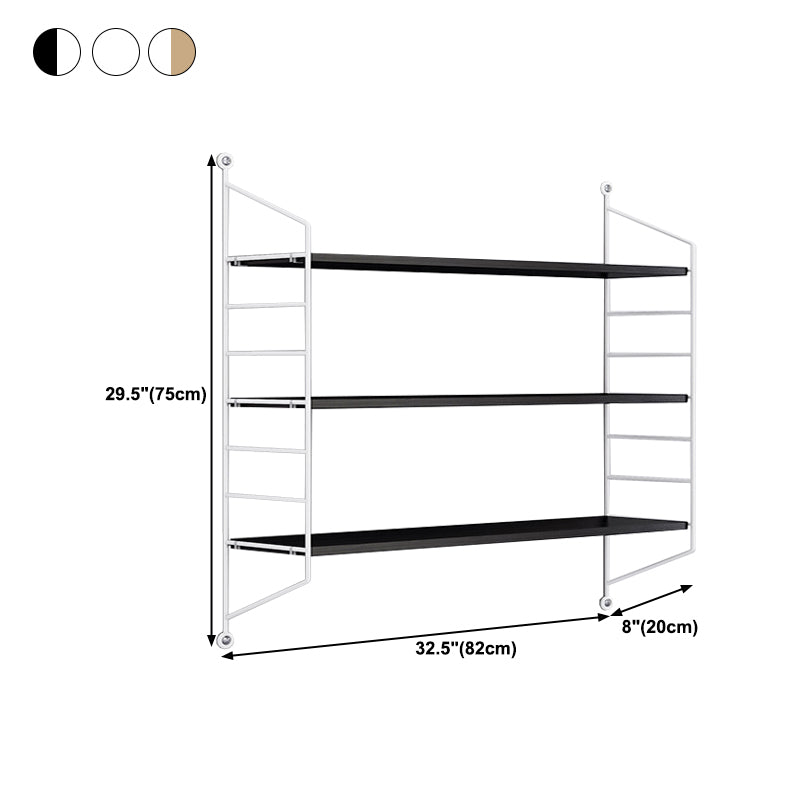 7.87"W Bookcase Contemporary Style Wall Mounted Bookshelf for Home Office